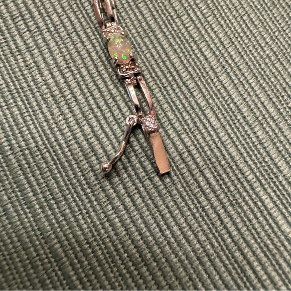 925 Sterling Silver and Opal Bracelet - Picture 6 of 6